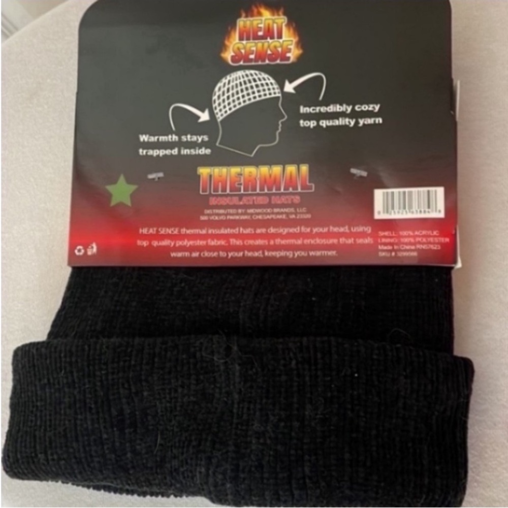Pink Chenille Gloves Knit Beanie Thermal Black Heat Sense Thick Hat Holiday NEW - Picture 5 of 16
